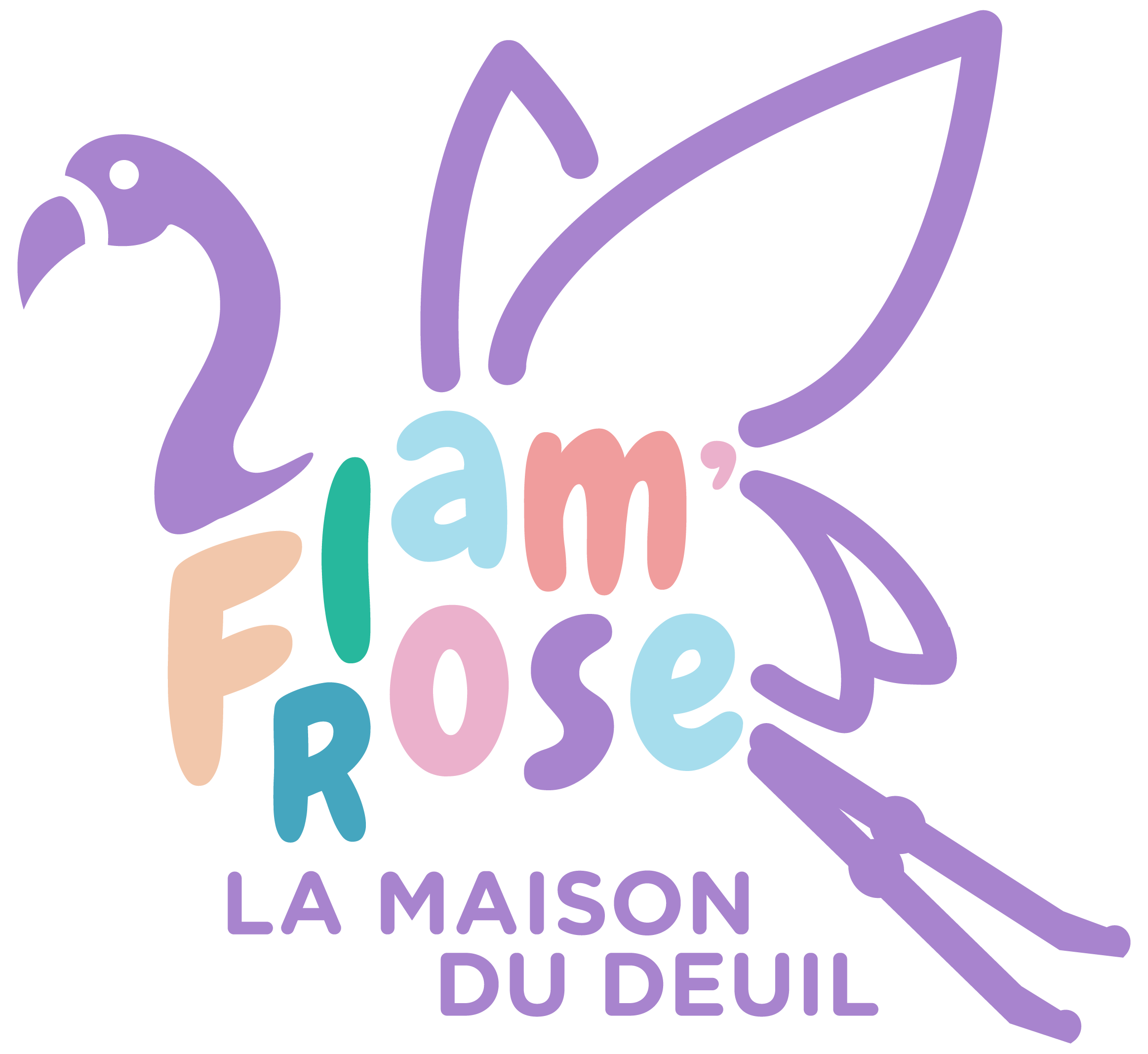 Logo Flam'Rose, maison du deuil